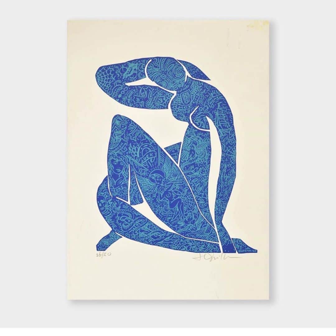 アムステルダム・タトゥー・ミュージアムのインスタグラム：「Tattooed blue lady#schiffmachertattooheritage #」