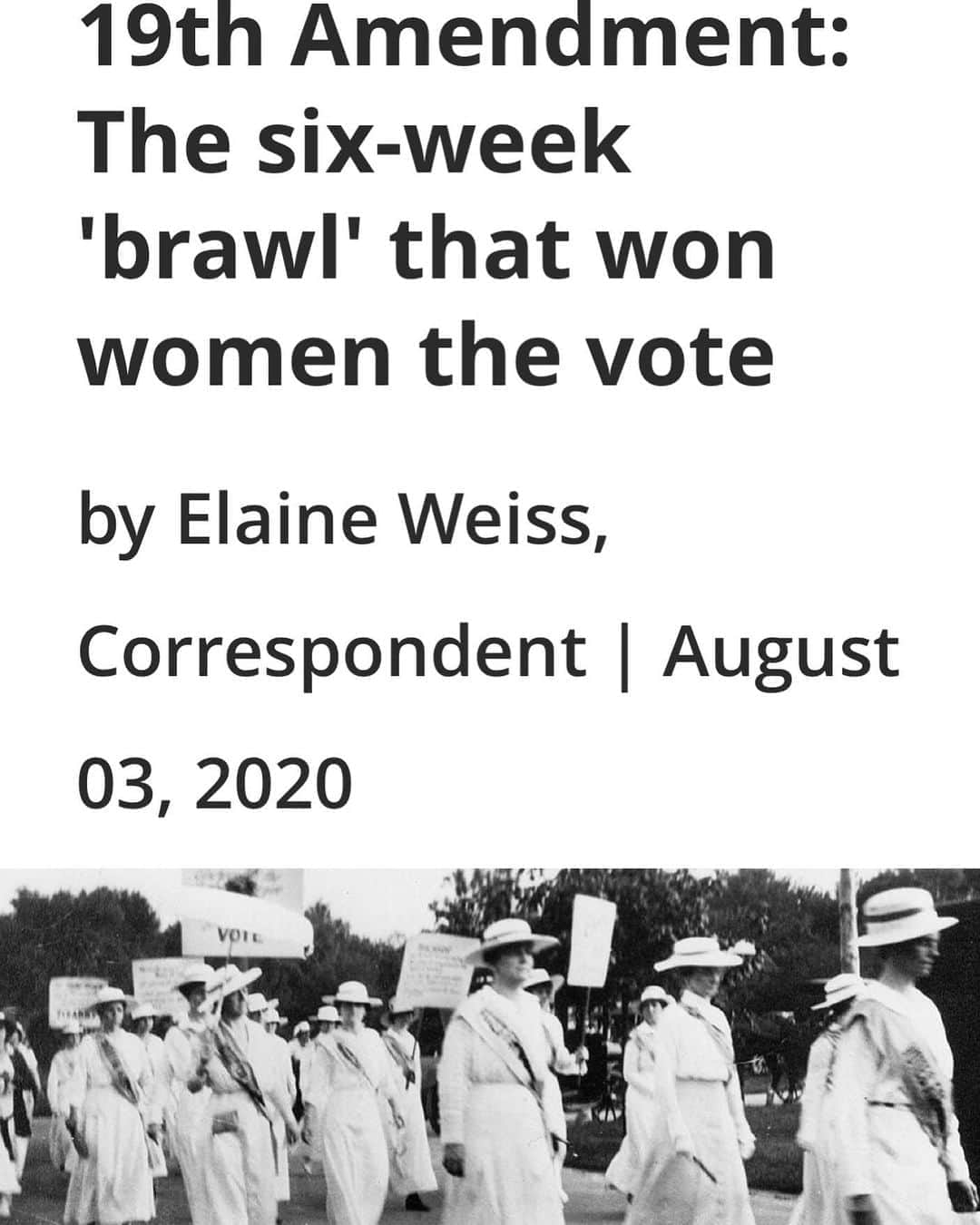 シャロン・ローレンスさんのインスタグラム写真 - (シャロン・ローレンスInstagram)「100 years ago today. Grateful for the grit and gumption these women employed to fight for their rights as US citizen. The complicated history of VOTING RIGHTS including ratification of the 19th Amendment in this country is why anyone oppressed in a democracy sacrifices and deserves support. Register to VOTE 🗳 https://www.csmonitor.com/USA/Politics/2020/0803/19th-Amendment-The-six-week-brawl-that-won-women-the-vote」8月19日 2時57分 - sharonelawrence