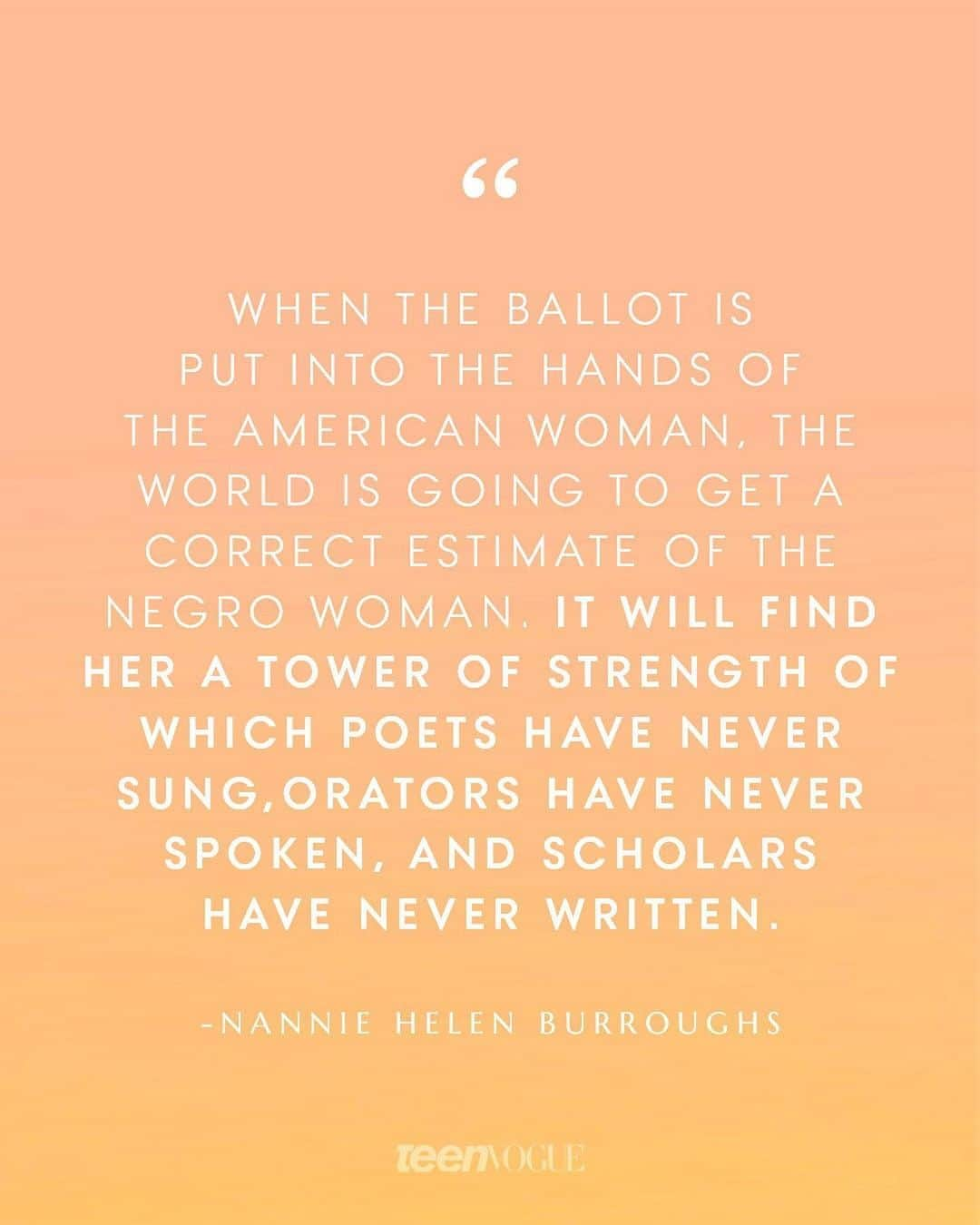 Teen Vogueさんのインスタグラム写真 - (Teen VogueInstagram)「On the 100th anniversary of the #19thAmendment, we honor the Black, Native, Latinx and Asian American women who were left uncounted. At the link in bio, meet 16 suffragists and civil rights activists who grappled with white supremacy and patriarchy as they fought for the right to vote. 🎨: @dnaz.tv #TheUncounted」8月19日 3時18分 - teenvogue