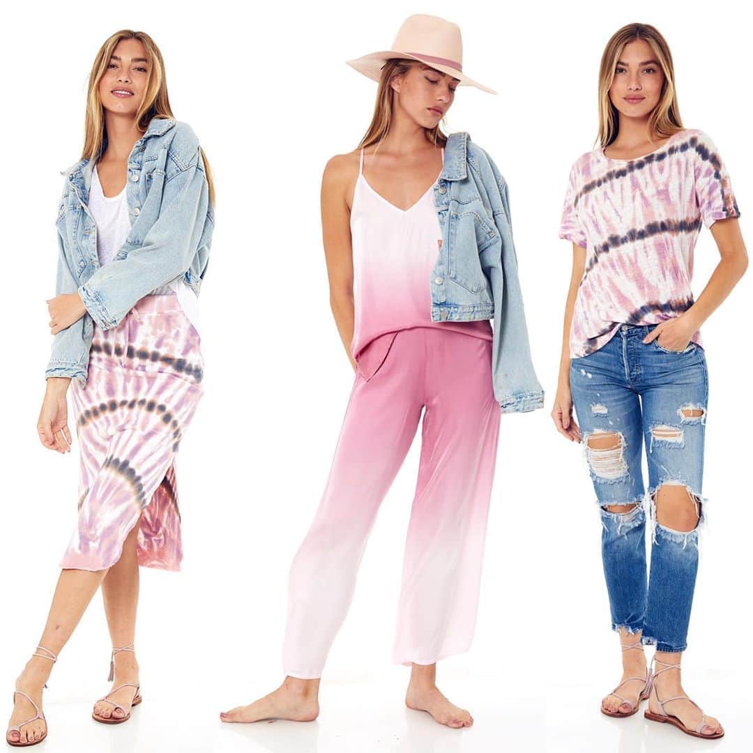 ヤング・ファビュラス&ブロークのインスタグラム：「Tie-Dye All Day 💕. New Arrivals now live on our site.  Tap To shop!  . . . . #yfb #newarrivals #youngfabulousbroke yfbclothing」