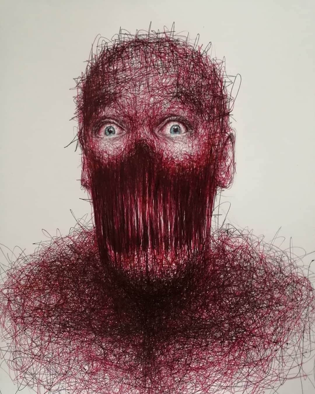 9GAGさんのインスタグラム写真 - (9GAGInstagram)「Madness By @ilokunst - #sketching #9gag #ballpenart」8月19日 4時01分 - 9gag