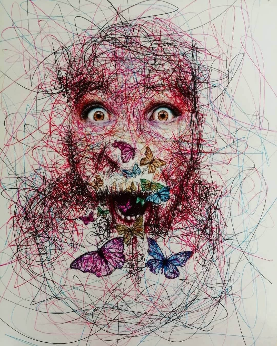 9GAGさんのインスタグラム写真 - (9GAGInstagram)「Madness By @ilokunst - #sketching #9gag #ballpenart」8月19日 4時01分 - 9gag