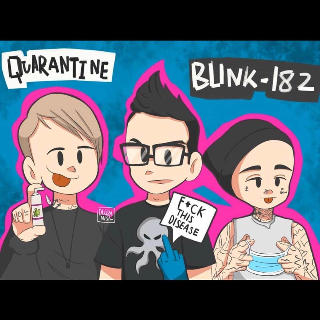 blink-182さんのインスタグラム写真 - (blink-182Instagram)「love seeing the #quarantine fan art 👨‍🎨: @lucaschiavocomics @megsvway @sharklyat @leotrasvina @delizanisa_」8月19日 4時11分 - blink182