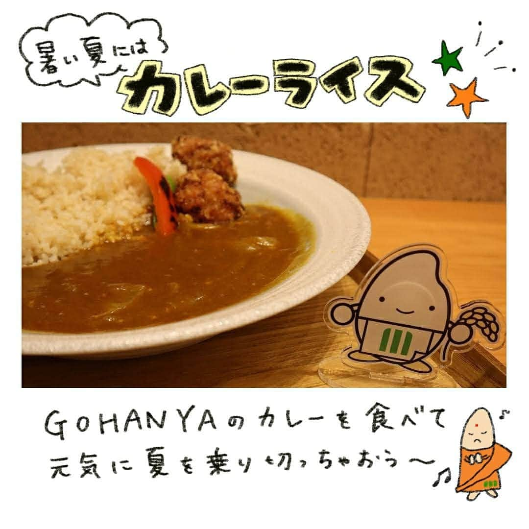 ミツハシくん-Mitsuhashi Rice-のインスタグラム：「🍛🍛🍛カレーを食べよう🍛🍛🍛 * まいにち暑いね～！（・u・）☀ みんな、元気にしてるかな？？ * 夏バテ予防にカレーを食べて スタミナをつけよう～！💪🌟 * みなとみらいの定食屋 GOHANYA'GOHANで 鶏かつカレーを食べたよ～！ * ピリ辛スパイシーなルーと 玄米ごはんの相性が抜群◎ * #gohanyagohan #カレーライス #夏カレー #鶏カツ #スタミナご飯 #みなとみらい #ミツハシくん #ミツハシライス #rice #mitsuhashirice」