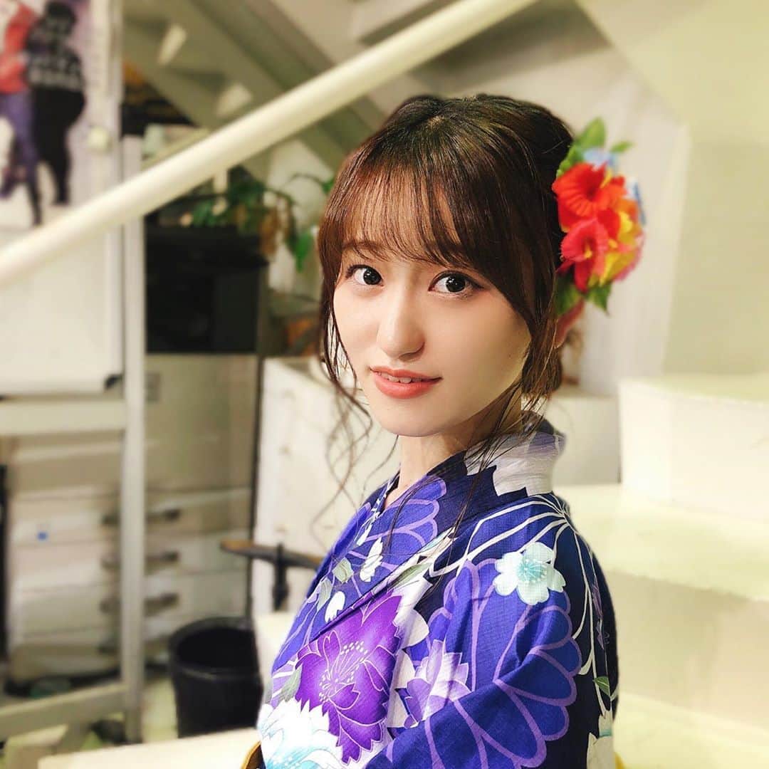 のインスタグラム：「. こんにちは🌱 昨日はクルーズTVの収録で浴衣を着ました！👘私は普段着ない青色の浴衣を番組で着させていただきました💙 . 可愛い浴衣を着てお祭り行きたいなぁと思いつつ、今年は我慢しないとですね…💦 夏の過ごし方、皆さま工夫されてて凄いです…！８月後半も体調に気をつけて過ごして行きましょう🎐」