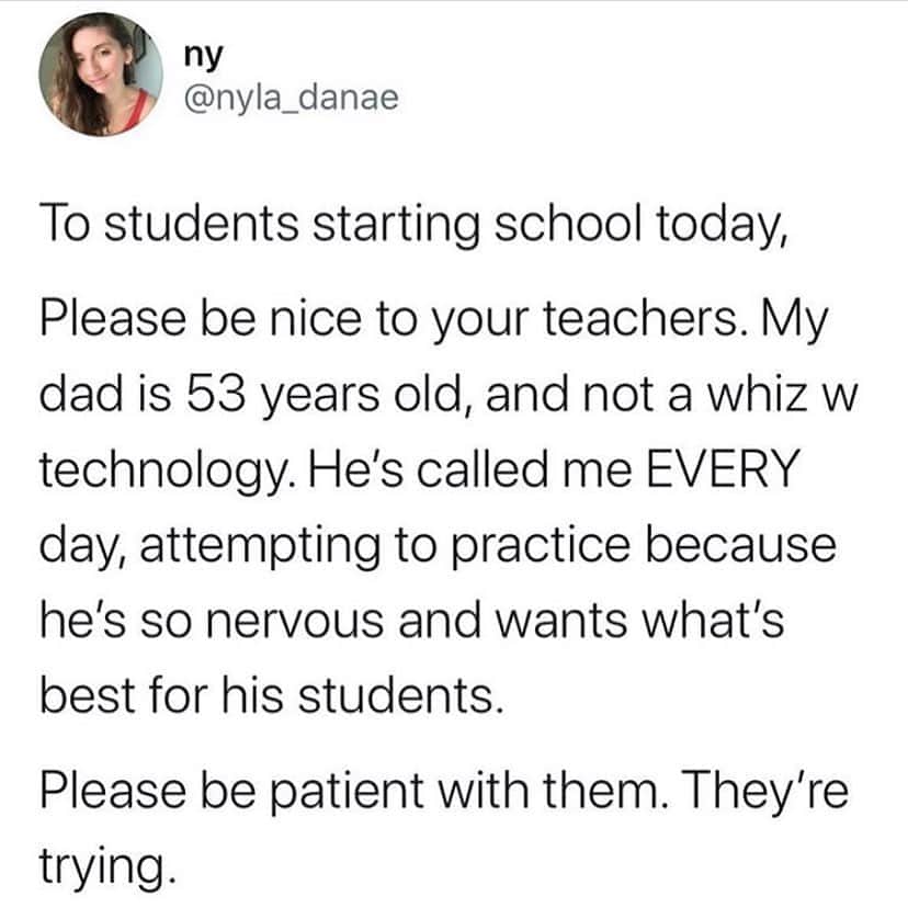Average Parent Problemsのインスタグラム：「Good luck to all our teachers. We know you are all working so hard to try to get this right ❤️ credit: nyla_danae on twitter」