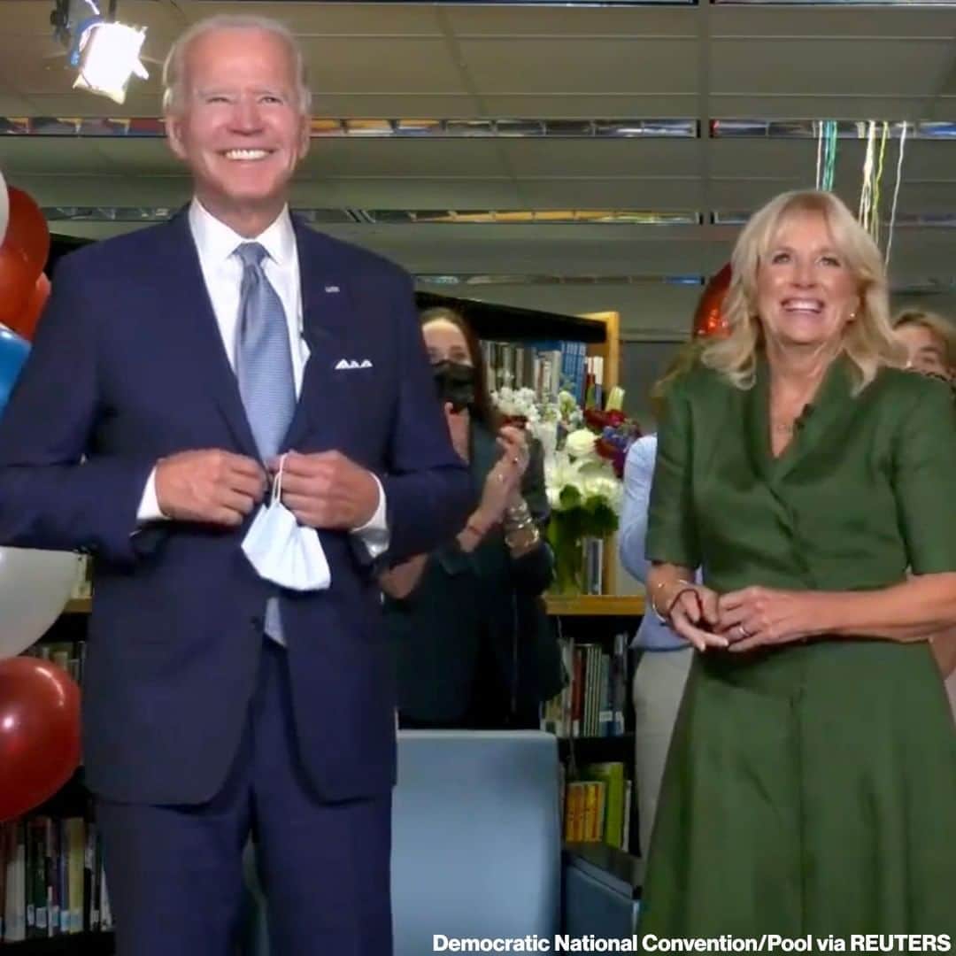 ABC Newsさんのインスタグラム写真 - (ABC NewsInstagram)「Joe Biden and his family briefly appeared on camera during Night 2 of the #DemConvention after he officially won enough delegates to be declared the Democratic Party's presidential nominee.  Biden thanked all his supporters, and told them he'd see them on Thursday. "Well, thank you very, very much, from the bottom of my heart. Thank you all. It means the world to me and my family," Biden said.」8月19日 11時35分 - abcnews