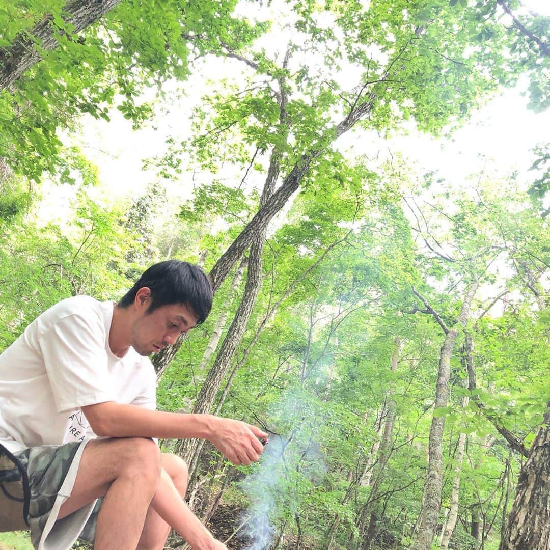 ヒロシさんのインスタグラム写真 - (ヒロシInstagram)「大和一孝という男。  #スパローズ #大和 #焚火会 #キャンプ」8月19日 13時41分 - hiroshidesu.official