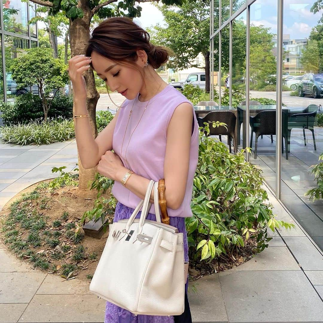 星玲奈さんのインスタグラム写真 - (星玲奈Instagram)「先日のパープルだった日💜 ， top#ebure #エブール skirt#greedinternational #greedtokyo  . #coordinate #fashion#outfit#ootd#instafashion#mamacoordinate #コーデ#コーディネート#ファッション」8月20日 0時02分 - reinahoshi1015