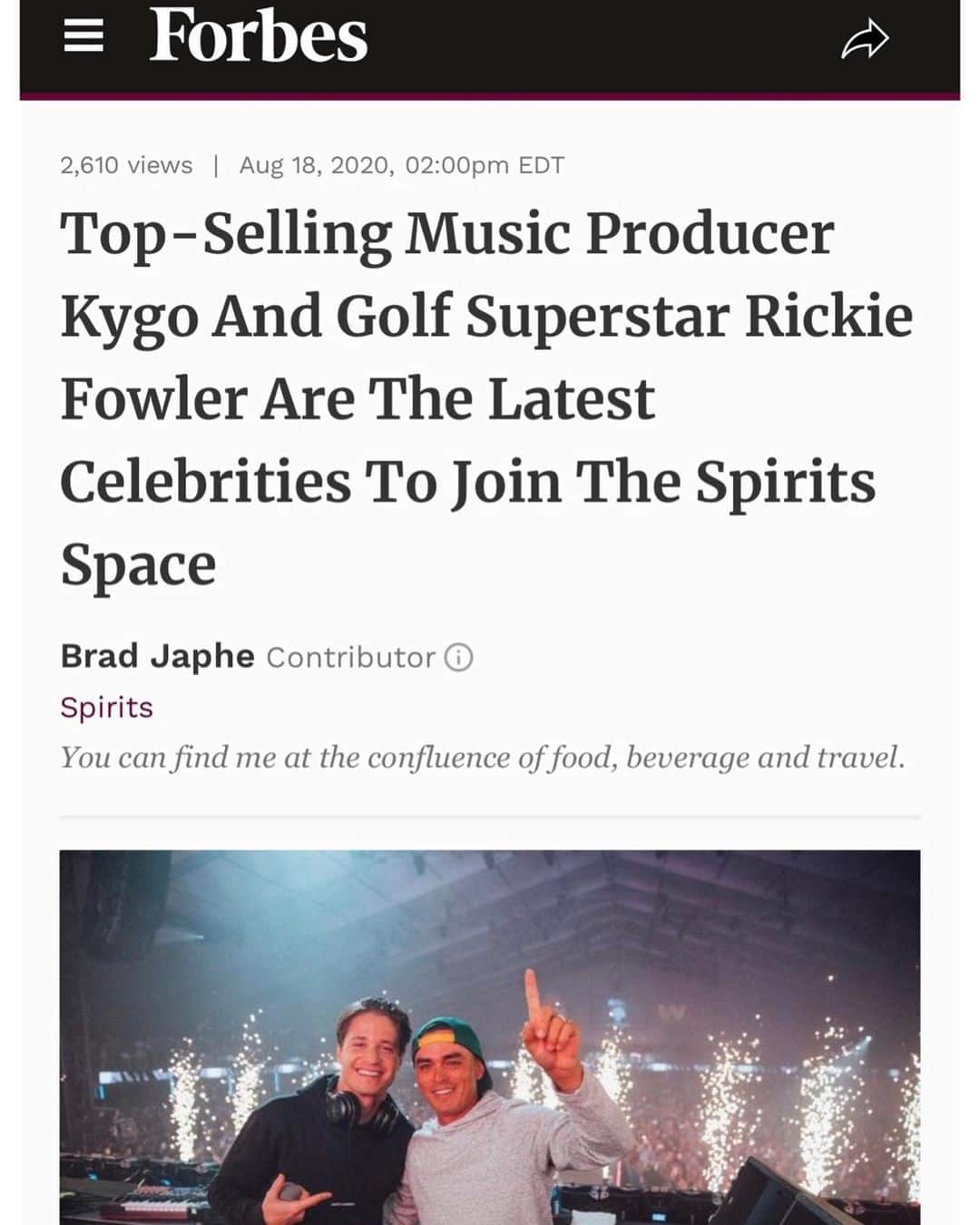 リッキー・ファウラーのインスタグラム：「Excited that @kygomusic @managermyles and I are now a part of the @thelongdrink fam!!」
