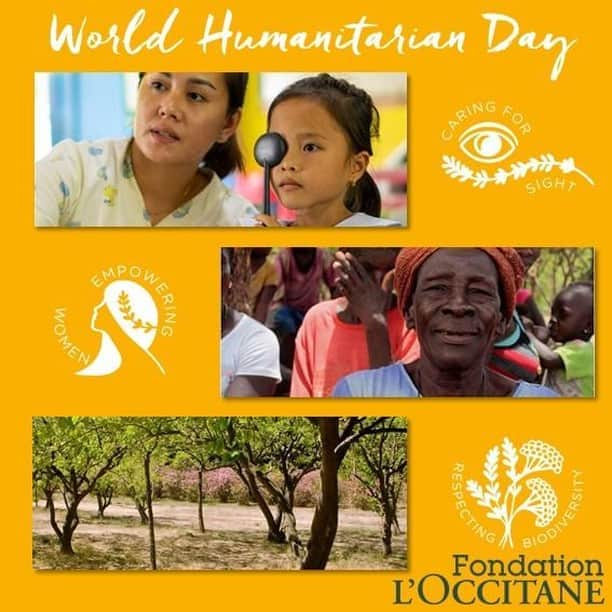 のインスタグラム：「Since 2006, the L'OCCITANE Foundation has been committed to care for sight, support the empowerment of women and respect biodiversity by supporting numerous projects around the world. Learn more about the Foundation and its various missions at @fondation_loccitane 🤝 #LOccitane #FondationLOccitane #WorldHumanitarianDay #FemaleEmpowerment #AvoidableBlindness #Humanitarian #WomenLeadership #NaturalHeritage #NotJustABrand #Commitments」