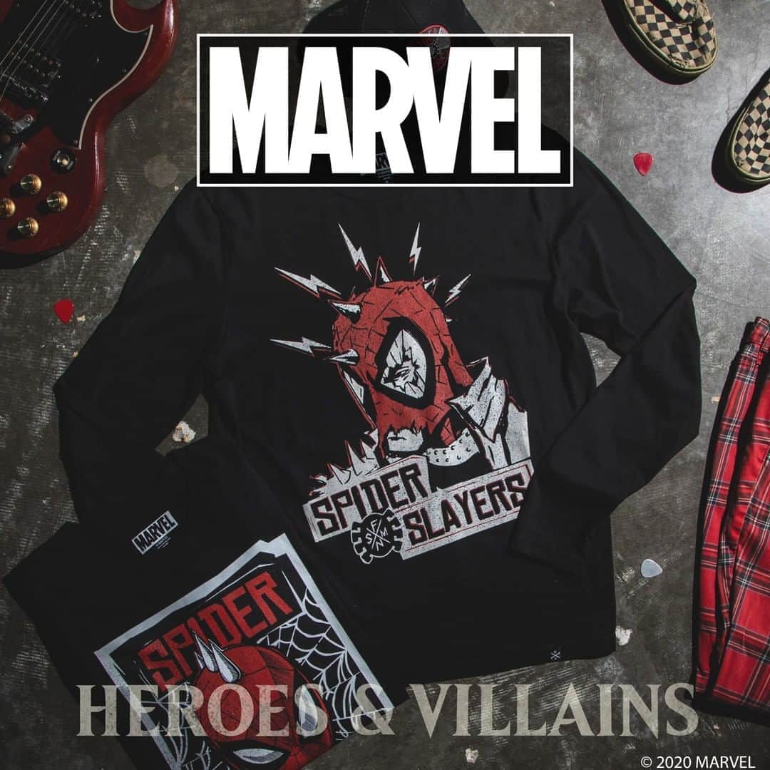 Marvel Entertainmentさんのインスタグラム写真 - (Marvel EntertainmentInstagram)「🎸 Rock on with Spider-Punk and the Spider-Slayers! Suit up with the @heroesvillainsbrand: heroesvillains.com」8月19日 21時04分 - marvel