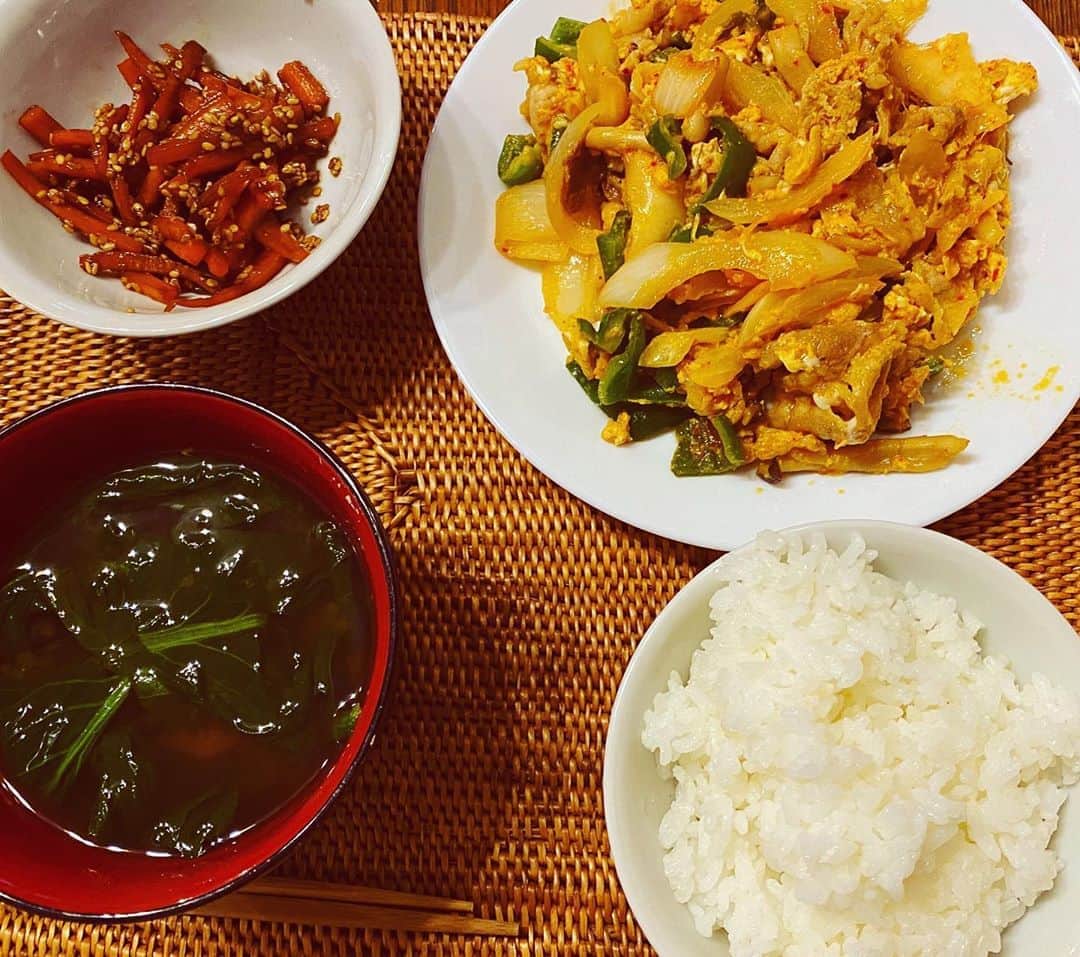 のインスタグラム：「晩飯は自炊。」