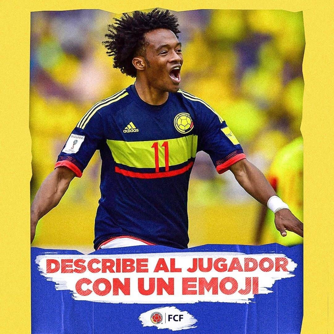 サッカー コロンビア代表チームのインスタグラム：「🚨 RETO🚨  ¿Puedes describir a este crack con un emoji? 🧐  ¡Leemos tu respuesta! 👀」