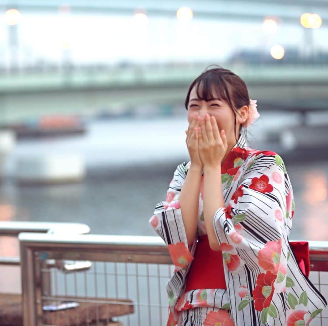 のインスタグラム：「今日はいいことと悪いことがあったけど、いいことの方で終わったのでいいのです！ うきうきわくわくです！ ・ #smile #笑顔 #にこにこ #happy #浴衣 #浴衣女子 #😊 #みんなの最近良かったこと教えて？」