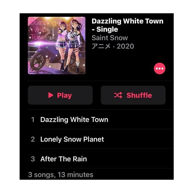 佐藤日向さんのインスタグラム写真 - (佐藤日向Instagram)「. Today, Saint Snow released ﻿ ”Dazzling White Town” ❄️✨﻿ This CD is our ’s 1st single!! ﻿ Did you listen to our songs on CD or music streaming service?? If you already listened to that, please tell me which song is the favorite one in Saint Snow’s new single??﻿ .﻿ 我们发行了新歌!!﻿ 一定要听一下❤️﻿ .﻿ やっと、、やっと！！﻿ Saint Snow 1stシングル﻿ ☾Dazzling White Town☽﻿ をリリース致しました❄️﻿ Saint Snowが真夏に降らせた﻿ 初雪はどんな風に﻿ 皆さんの元へ届いたのでしょうか…﻿ 私たちはまだ始まったばかり。﻿ "エンジェルメイト"の皆さんと共に﻿ もっともっと"最高"を求めていきたいです！﻿ これからもよろしくお願いします☺️﻿ たっっっくさん聴いてね❤️﻿ #lovelive﻿ #SaintSnow﻿ #佐藤日向 #田野アサミ さん﻿ #鹿角理亞 ちゃん」8月19日 23時25分 - sato._.hinata