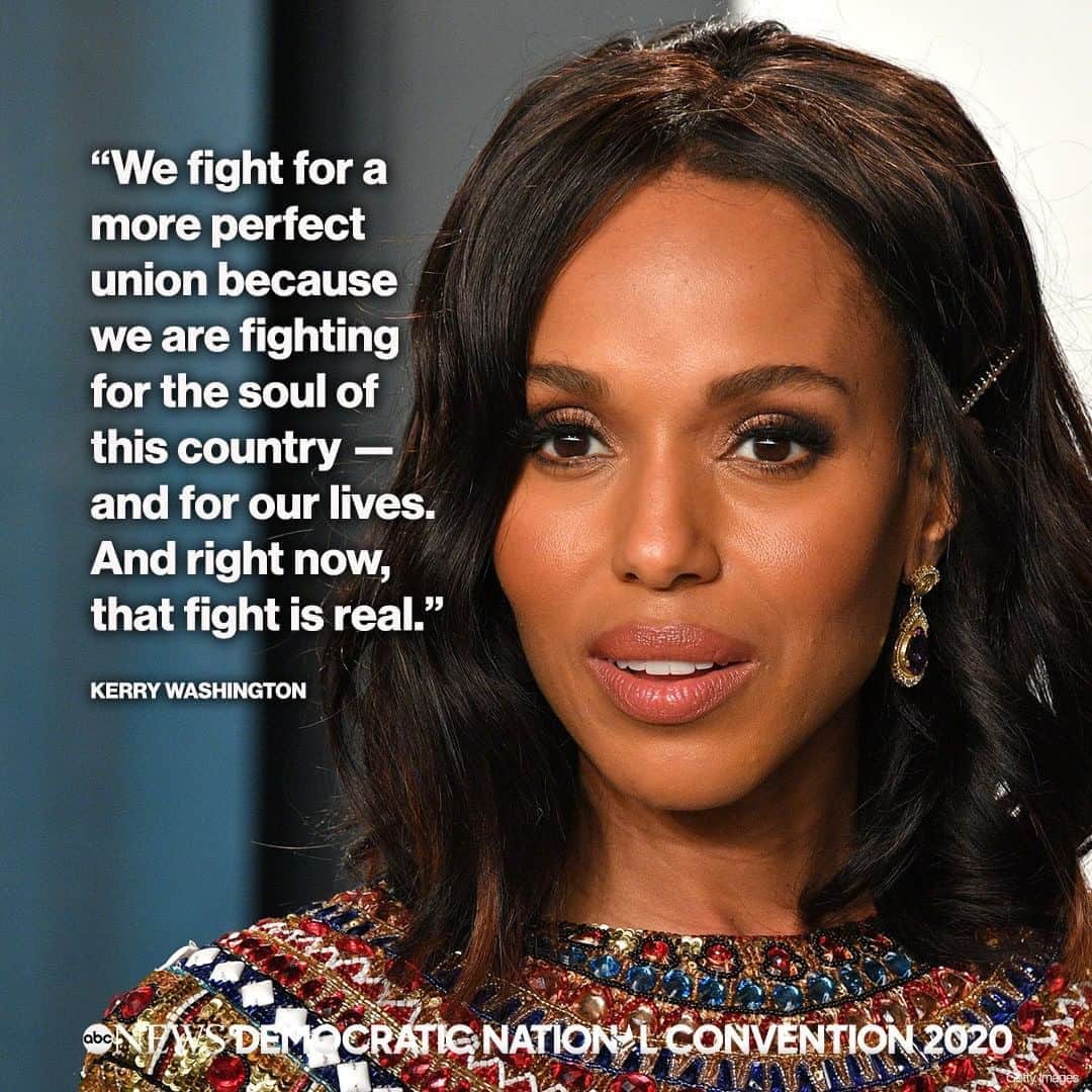 Good Morning Americaさんのインスタグラム写真 - (Good Morning AmericaInstagram)「"We fight for a more perfect union because we are fighting for the soul of this country and for our lives," #KerryWashington says at the #DemConvention. LINK IN BIO.」8月20日 10時26分 - goodmorningamerica