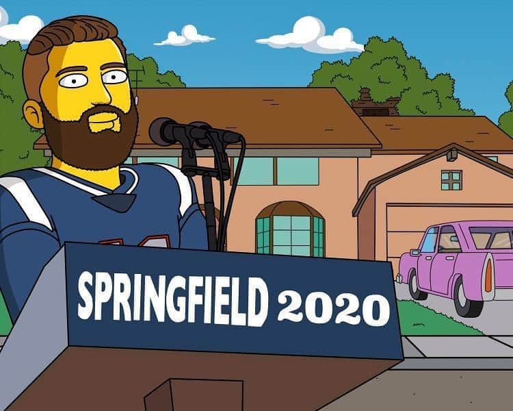 ジュリアン・エデルマンのインスタグラム：「Move over Mayor Quimby... #Springfield2020」