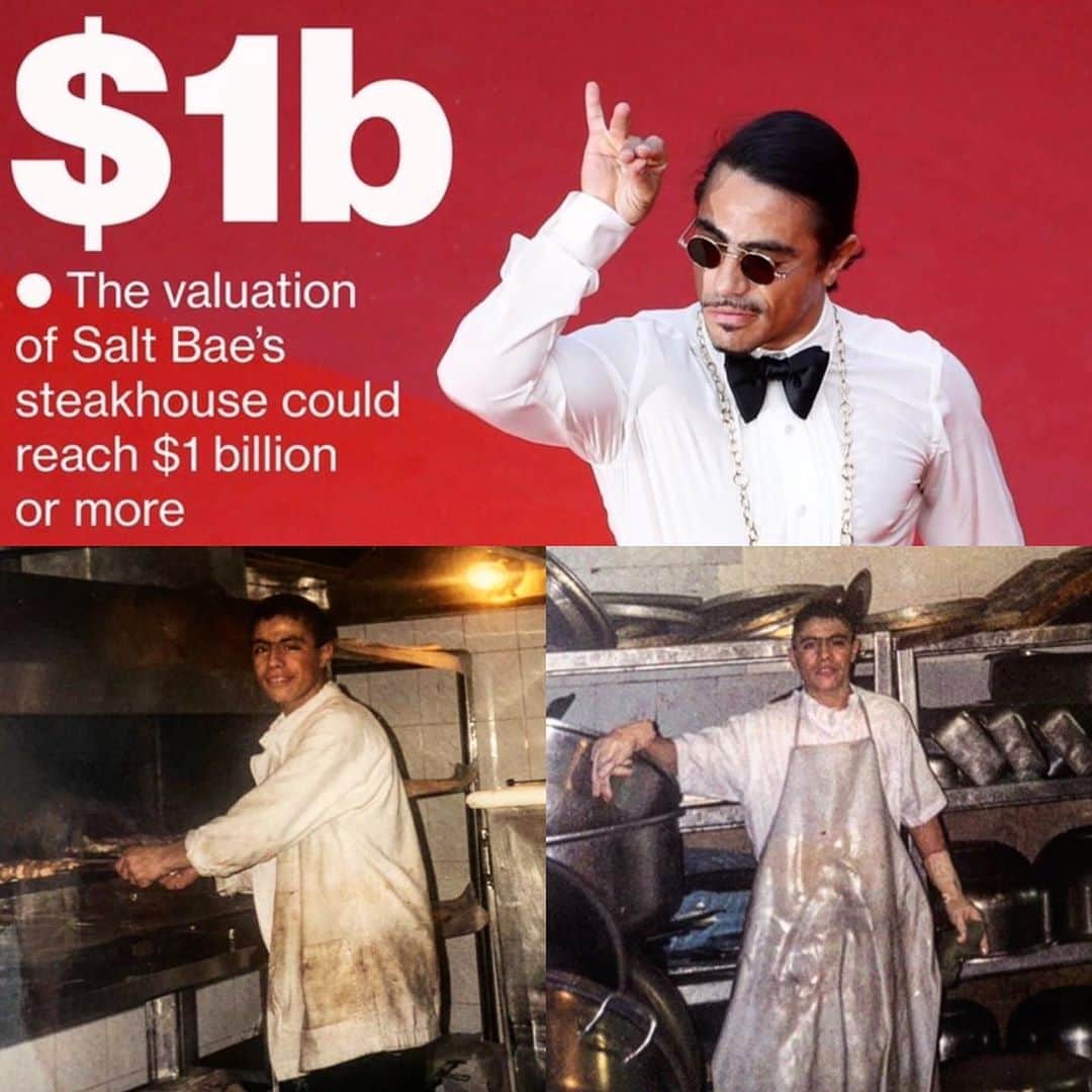 Saltbae（ヌスラット・ガネーシュ）さんのインスタグラム写真 - (Saltbae（ヌスラット・ガネーシュ）Instagram)「It’s not where you start , it’s where you finish $1 billion dollars or more Başladığın  yer değil , bitirdiğin yer önemli 1 milyar dolar ya da daha fazla #saltbae #salt #saltlife」8月20日 3時08分 - nusr_et