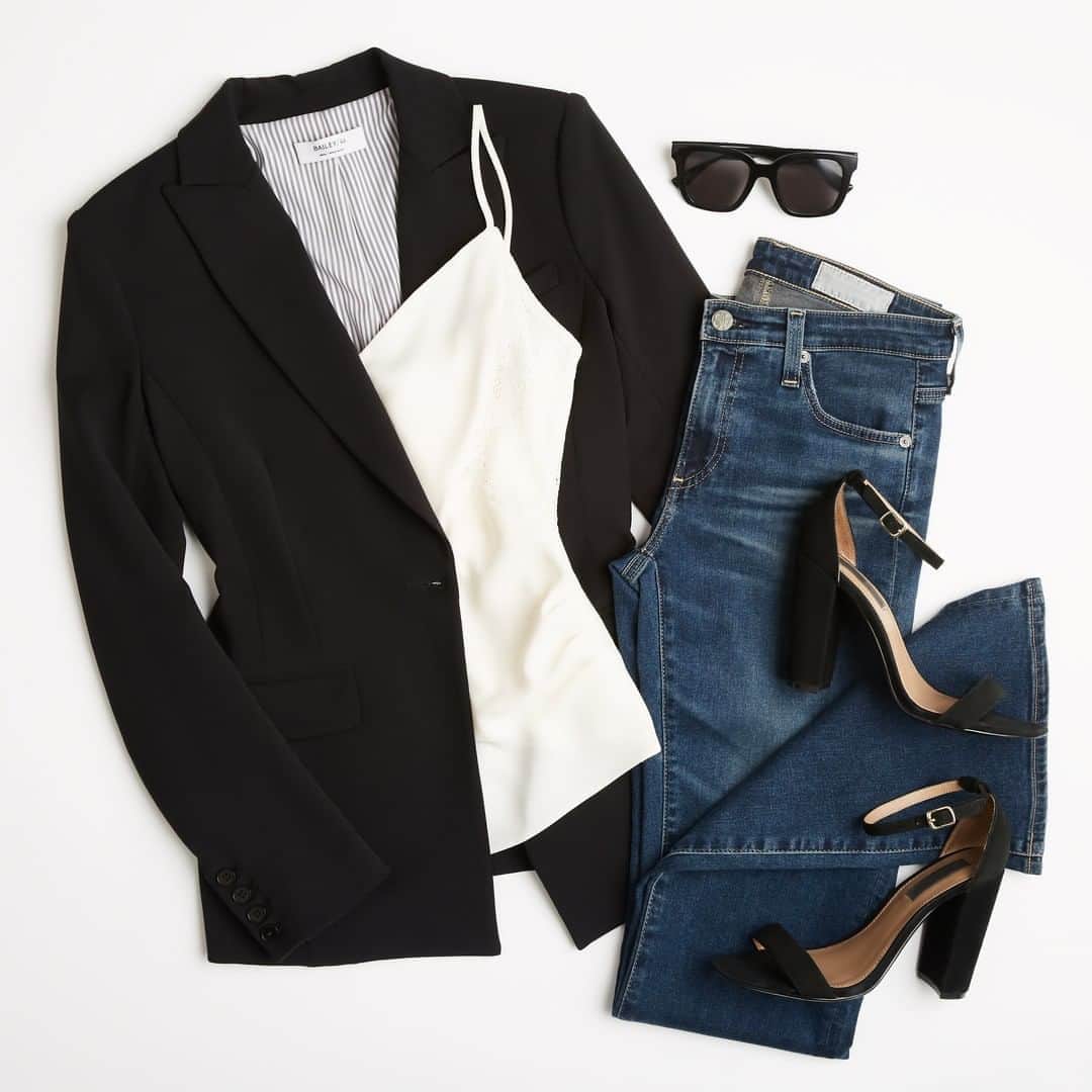 のインスタグラム：「A good black blazer. They’re investment pieces you can—and will—wear forever and ever. It’s that simple.⁠ ⁠ ⁠ ⁠ #bailey44 #b44style #dailystyle #effortessstyle #effortlesschic #fashiondaily #fashiongoals #fashioninspo #fashionlover #minimalchic #minimalfashion #minimalstreetstyle #minimalstyle #neutralshades #neutralstyle #neutraltones #ootd #outfitgoals #ootdinspo #outfitinspo #simplebeyond #styleguide #stylehunter #styleinspo #styleinspiration #theeverygirl #wearthisnext #whowhatwear #womensstyle #womenswear」