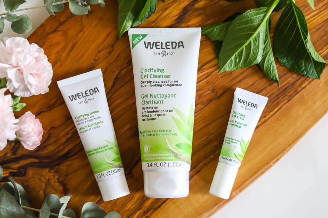 Weledaのインスタグラム：「The perfect 3-step routine to cleanse, treat, and hyrate oily + problem skin! 💚 Have you tried our Clarifying Collection it yet? #WeledaSkin」