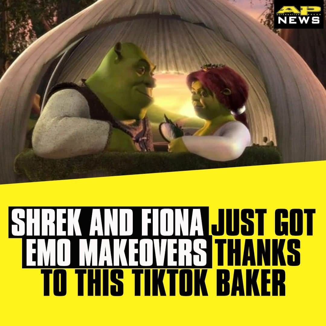 Alternative Pressさんのインスタグラム写真 - (Alternative PressInstagram)「This @tiktok baker’s tasty creations of Shrek and Fiona are truly the emo dream ⁠ LINK IN BIO⁠ .⁠ .⁠ .⁠ #tiktok #tiktokus #shrek #shrekandfiona #shrektheogre #emoshrek #emofiona #shrekcake #fionacake #emoshrekcake #emofionacake #emobaking #alternativepress #altpress」8月20日 4時30分 - altpress