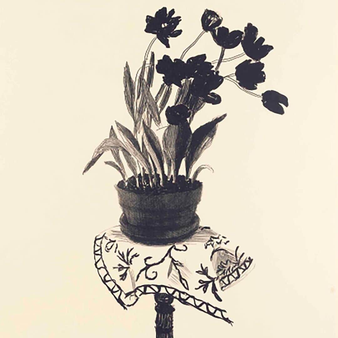 デミリーさんのインスタグラム写真 - (デミリーInstagram)「Black Tulips by #DavidHockney 🖤🌷」8月20日 5時39分 - demyleeny