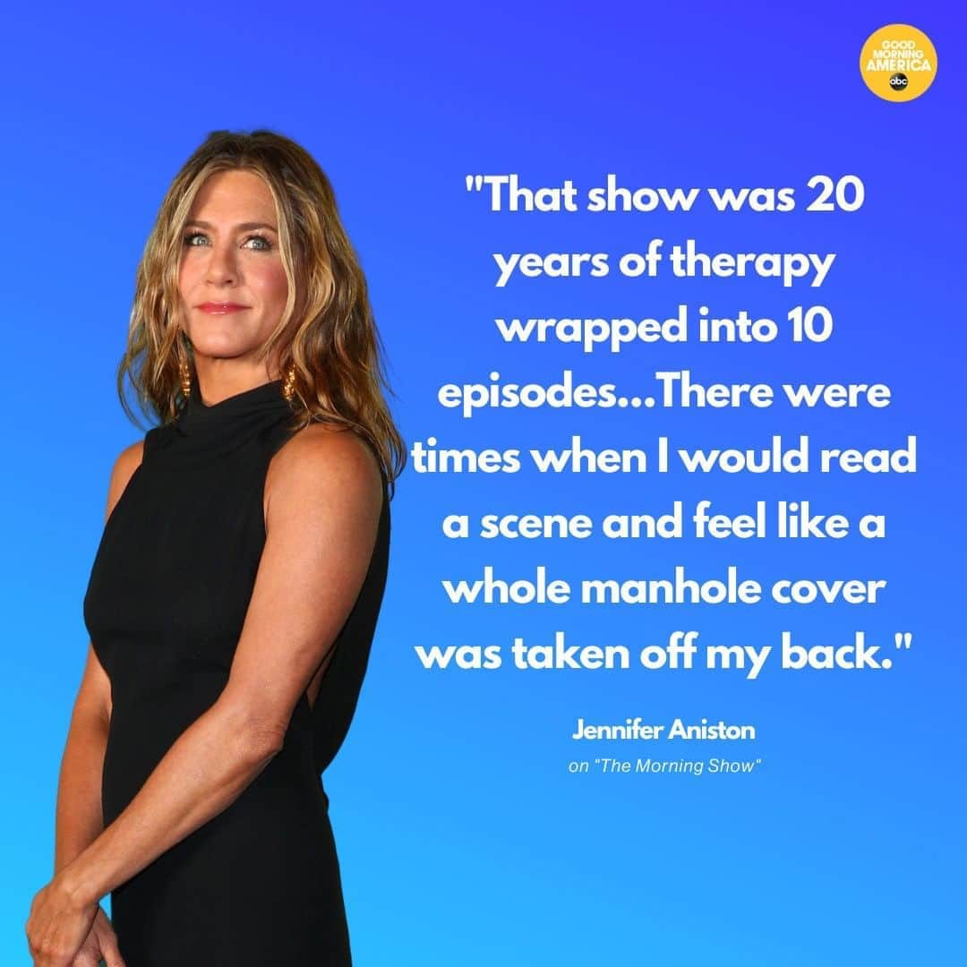 Good Morning Americaさんのインスタグラム写真 - (Good Morning AmericaInstagram)「Jennifer Aniston says starring in #TheMorningShow felt like "20 years of therapy." Link in bio for more.」8月20日 6時01分 - goodmorningamerica