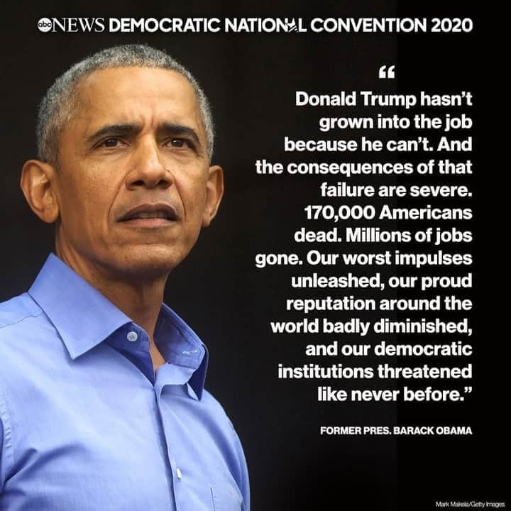 ABC Newsさんのインスタグラム写真 - (ABC NewsInstagram)「NEW: "Donald Trump hasn’t grown into the job because he can’t," Pres. Obama is expected to say tonight, according to excerpts of his #DemConvention remarks.」8月20日 6時14分 - abcnews