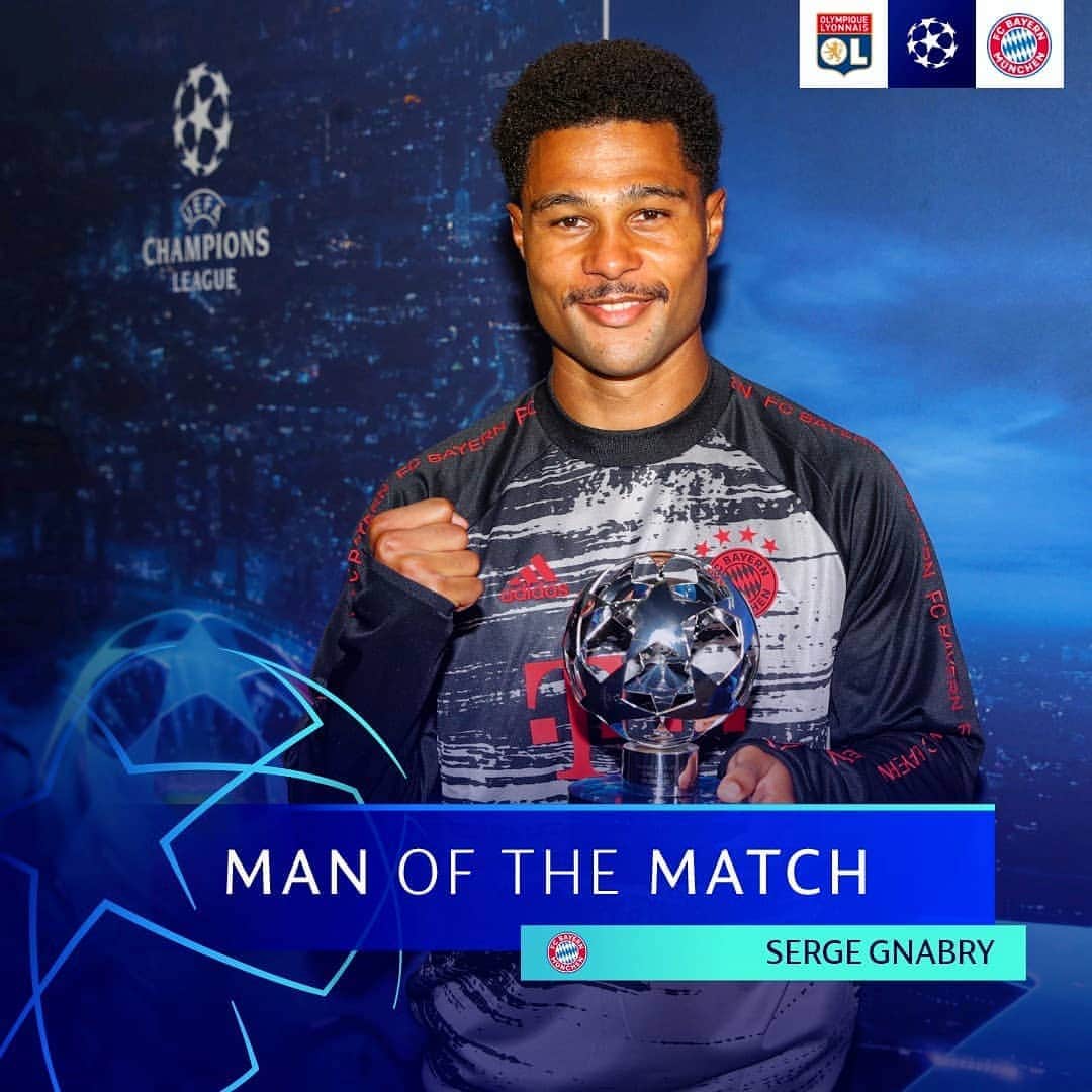 UEFAチャンピオンズリーグさんのインスタグラム写真 - (UEFAチャンピオンズリーグInstagram)「@sergegnabry is #UCLMOTM 👏 👉 23 goals in 45 games for him this season! 🤯」8月20日 6時20分 - championsleague