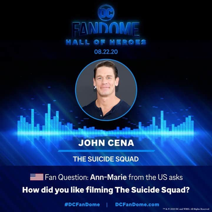 スーサイド・スクワッドのインスタグラム：「Bringing some muscle to #DCFanDome 💪 @JohnCena and more are ready to answer #TheSuicideSquad questions YOU SUBMITTED to #DCFanDome--only on 8/22! DCFanDome.com」