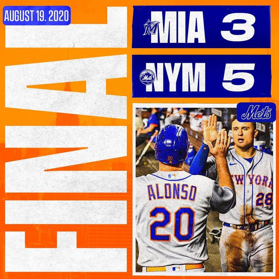 ニューヨーク・メッツさんのインスタグラム写真 - (ニューヨーク・メッツInstagram)「@mconforto8’s 9th inning home run is the difference. #MetsWin! #LGM」8月20日 11時24分 - mets