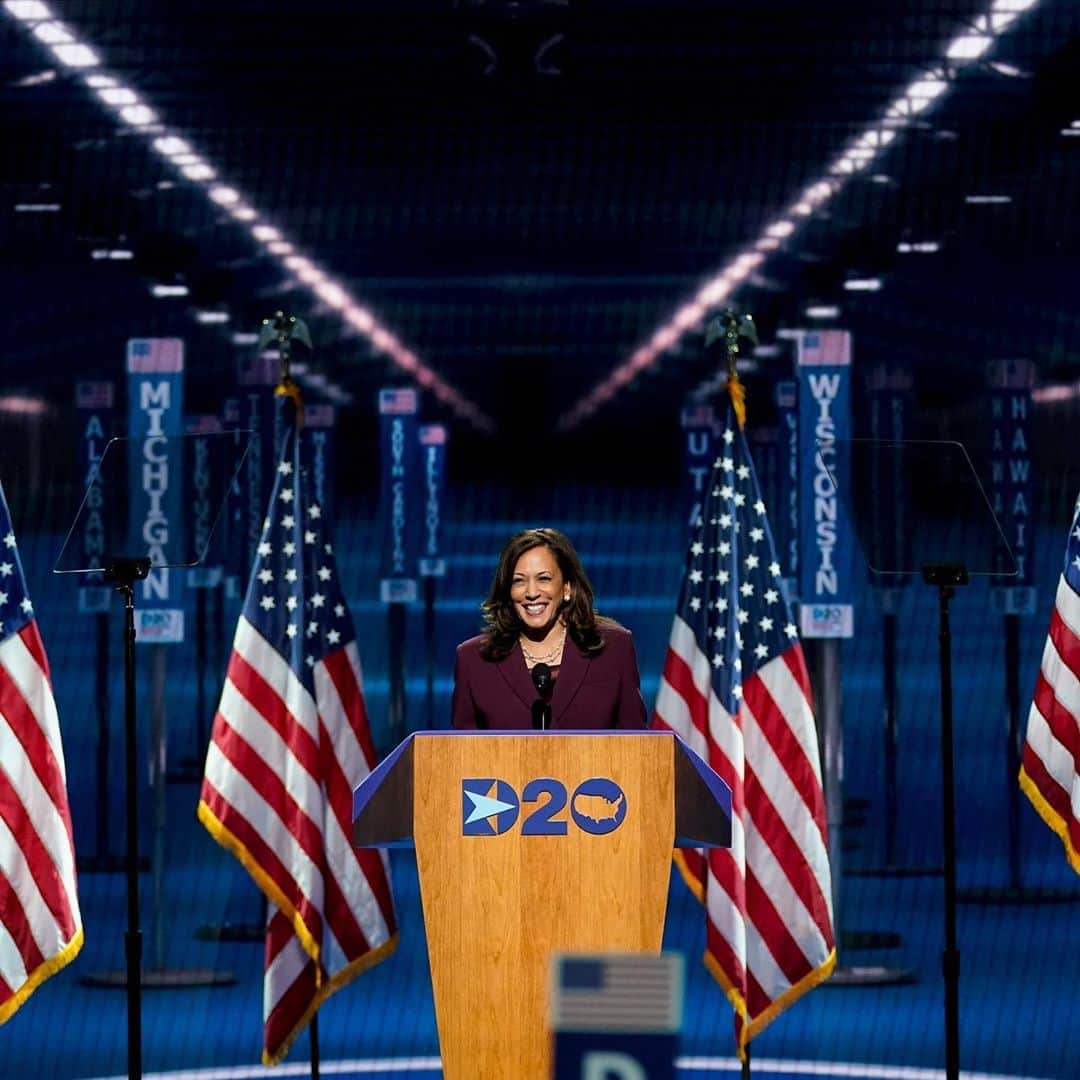 TIME Magazineさんのインスタグラム写真 - (TIME MagazineInstagram)「Sen. Kamala Harris of California formally accepted the Democratic nomination for Vice President on Aug. 19, becoming the first Black woman and first Asian-American to compete on a major national ticket. "There is no vaccine for racism. We’ve gotta do the work," Harris said in her remarks during the third day of the Democratic National Convention. "For George Floyd. For Breonna Taylor. For the lives of too many others to name. For our children. And for all of us. We’ve gotta do the work to fulfill that promise of equal justice under law. Because, here’s the thing, none of us are free until all of us are free." In selecting Harris as his running mate, Democratic presidential nominee Joe Biden did more than make history, @mollyesque and @charlottealter wrote after the initial announcement. He all but anointed an heir, positioning Harris as the future standard bearer of a party in transition. Read more about what Harris means for the Democratic Party’s future at the link in bio. Photograph by Carolyn Kaster (@ckaster)—@apnews」8月20日 13時13分 - time