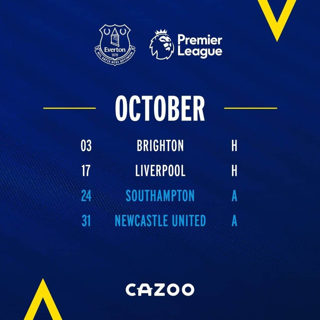 エヴァートンFCさんのインスタグラム写真 - (エヴァートンFCInstagram)「Our 2020/21 #PLFixtures! 📅」8月20日 17時04分 - everton