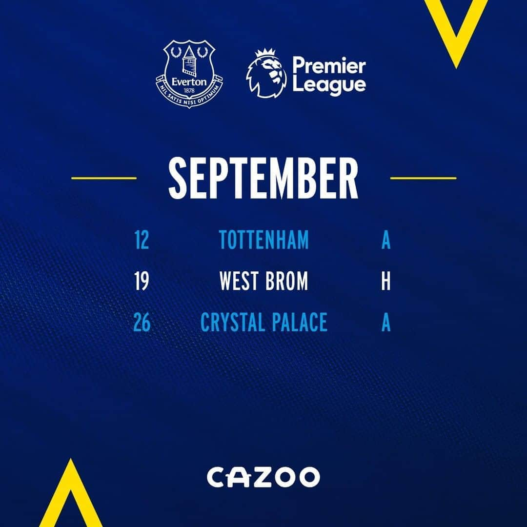 エヴァートンFCさんのインスタグラム写真 - (エヴァートンFCInstagram)「Our 2020/21 #PLFixtures! 📅」8月20日 17時04分 - everton