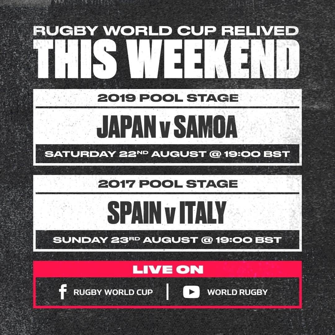 ラグビーリーグ・ワールドカップさんのインスタグラム写真 - (ラグビーリーグ・ワールドカップInstagram)「Two unmissable RWC games are coming your way this weekend 👀  🇯🇵 Japan v Samoa 🇼🇸 🇪🇸 Spain v Italy 🇮🇹  Your weekend sorted ✅」8月20日 18時20分 - rugbyworldcup