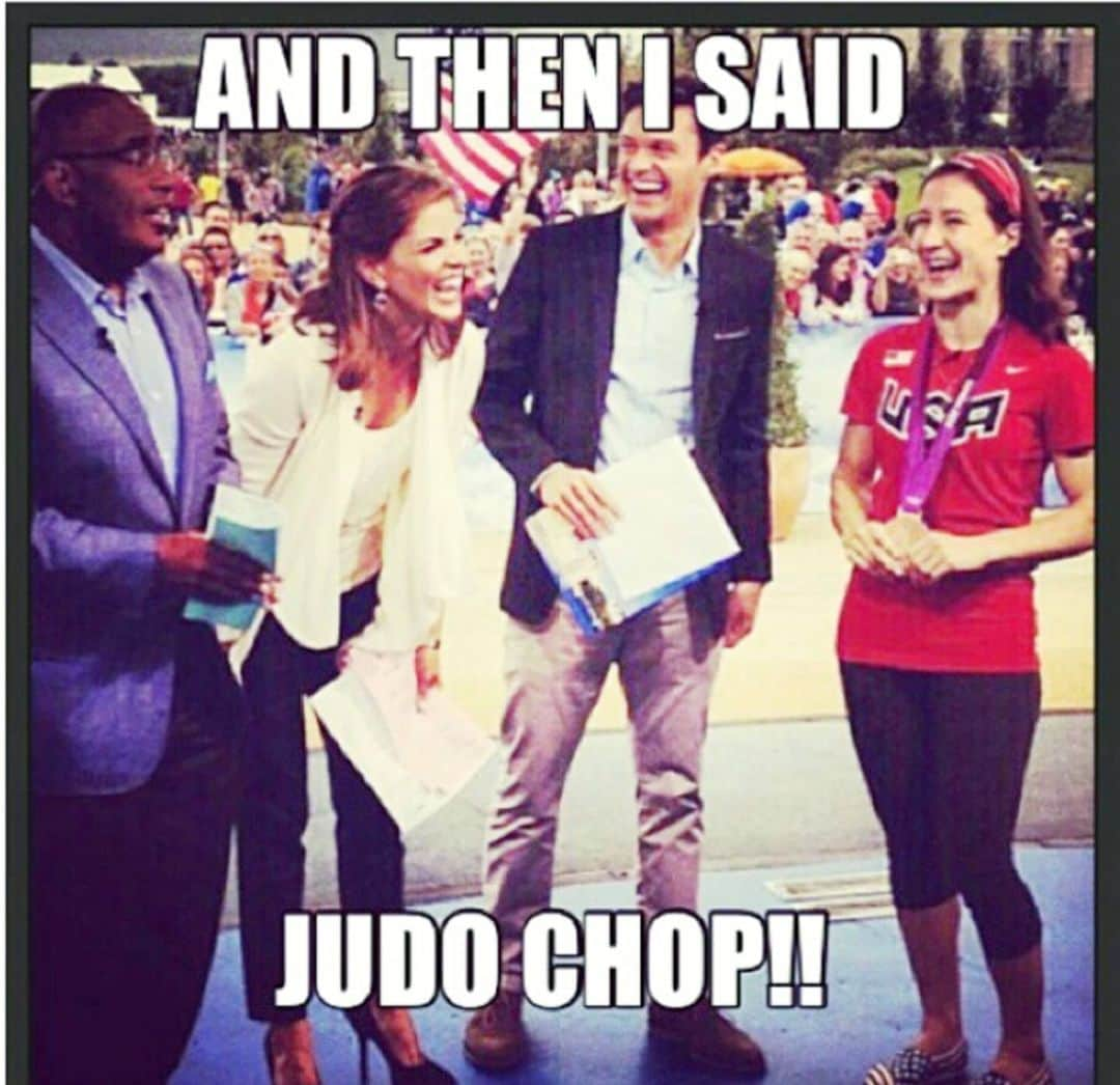 マルティ・マロイのインスタグラム：「I do not condone the use of the phrase 'Judo Chop' but this gets me every time! 😂 . #ThrowbackThursday #todayshow #london2012 #olympics」