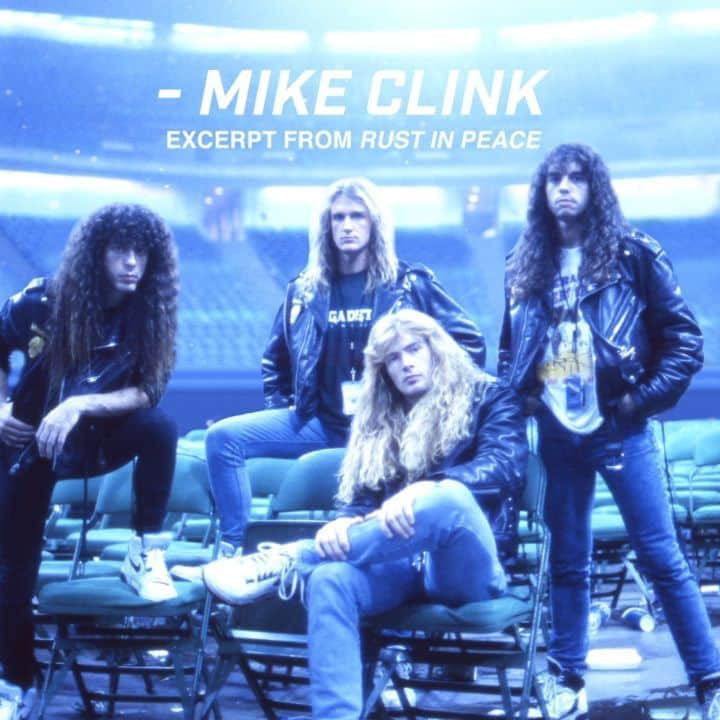 のインスタグラム：「We were captivated by Mike Clink’s work as producer of the recent Guns N’ Roses ‘Appetite for Destruction’ LP in that day, but just as much because he had mixed UFO ‘Strangers in the Night’. That album was legendary and that put Mike in a league of his own in our eyes. Although the ‘Rust in Peace’ songs were already written by the time Mike got involved with us in early 1990, his ability to “begin with the end in mind” and have the vision and know-how to record the intricacies of our songs made him the perfect choice as co-producer of the RIP album.    Read about Dave, Marty, David, Nick, and Mike, along with so much more in Dave Mustaine’s new autobiography, RUST IN PEACE. Pre-order now at megadeth.com or your local book store megadeth.lnk.to/ripbook (link in bio)  📷 @genekirkland_official」