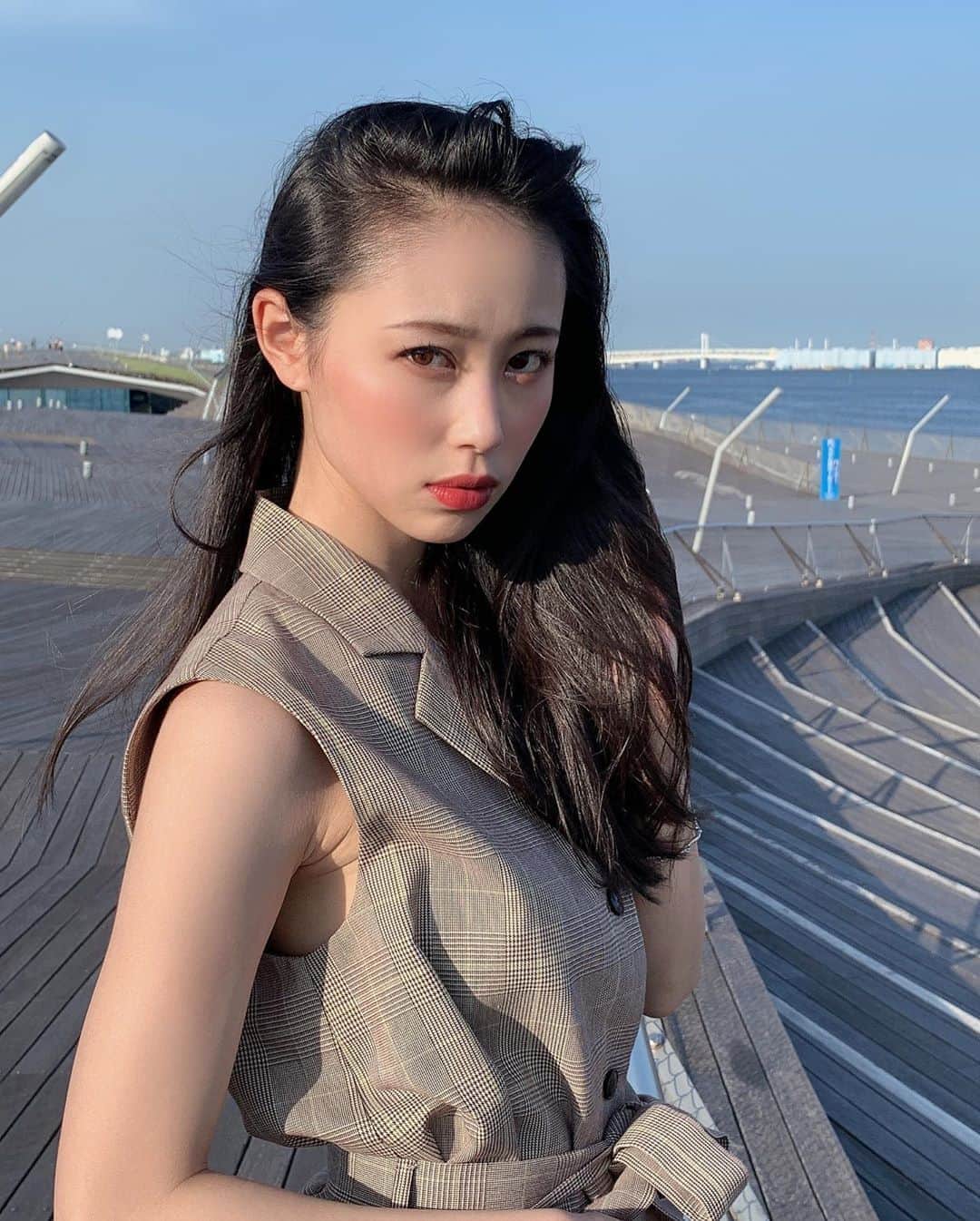 長沼南帆さんのインスタグラム写真 長沼南帆instagram 長袖ちょうど良かった 秋 黒髪 黒髪ロング Rq レースクイーン 水着 Swimwear 海 夏 Summer Memory 黒髪ロングストレート 秋 秋服 シャツコーデ 韓国ファッション 韓国コスメ