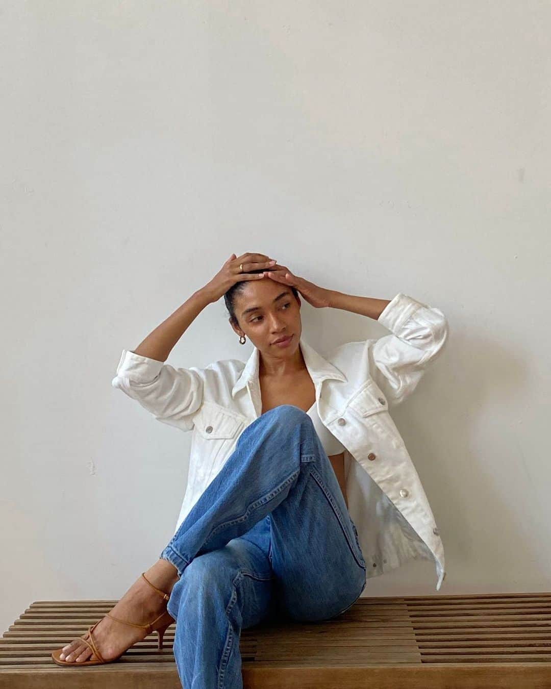Club Monacoのインスタグラム：「Purposely oversized for a perfect seasonal update—meet your new favorite denim jacket. @shereenmuhmmad」