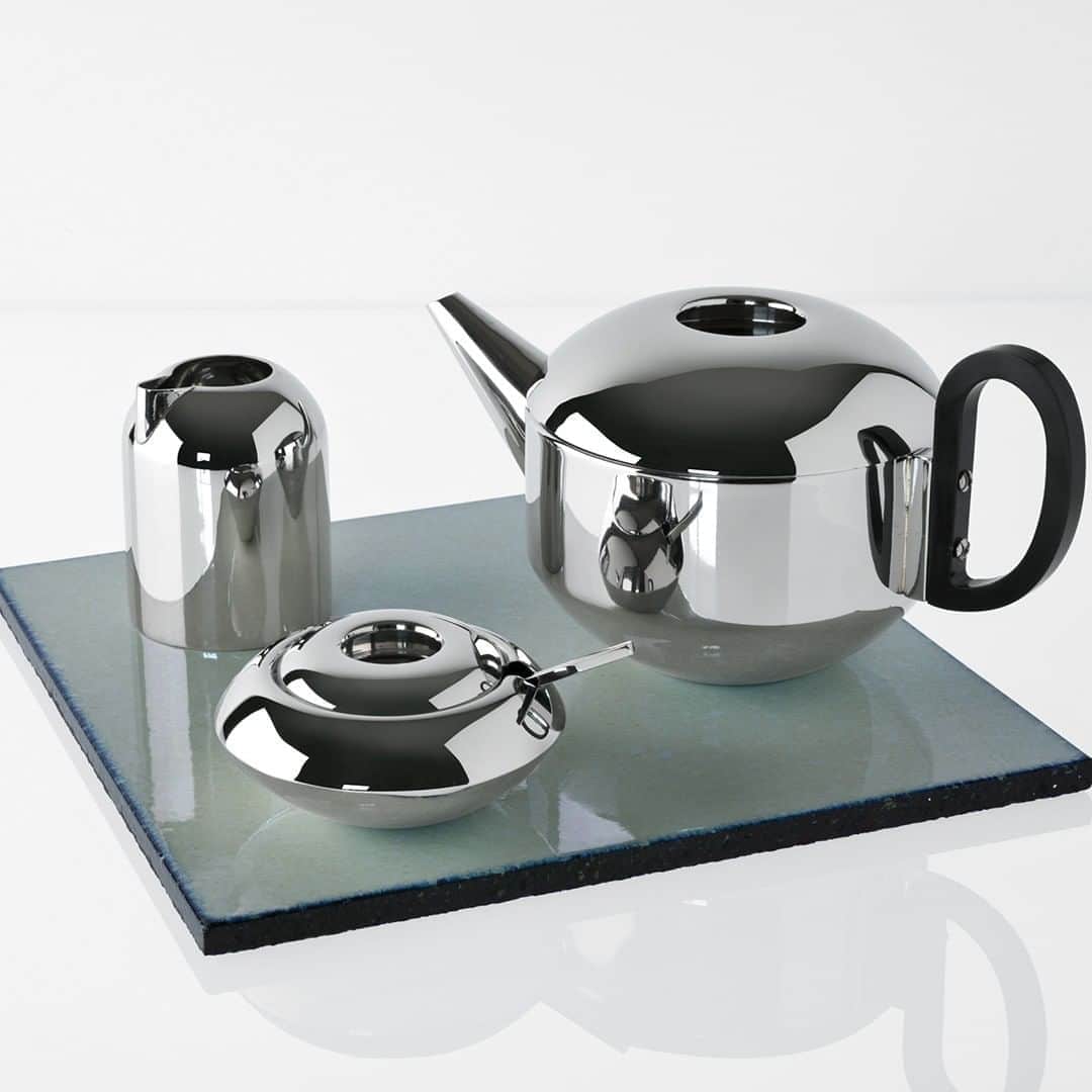 のインスタグラム：「Tough, hygienic and hardwearing stainless steel is used in demanding environments such as medicine, marine and kitchens for its indestructible qualities. ⁠ ⁠ We love it because it allows us to make tough and reflective objects that won’t tarnish and have a superior functionality.⁠ ⁠ Here is our FORM round teapot, sugar dish and simple milk jug made from stainless steel. Well-proportioned and rigorously detailed. The tea set calls back to a forgotten era and the sophisticated way to serve British afternoon tea. ⁠ ⁠ Explore our selection of stainless steel objects via the link in bio.⁠ ⁠ ⁠ ⁠ #tomdixon #tomdixonFORM #stainlesssteel #materials #interior #design #interiordesign #kitchenware #homedecor #britishtea #teapot #teaset #instahome #instainterior #inspiration」