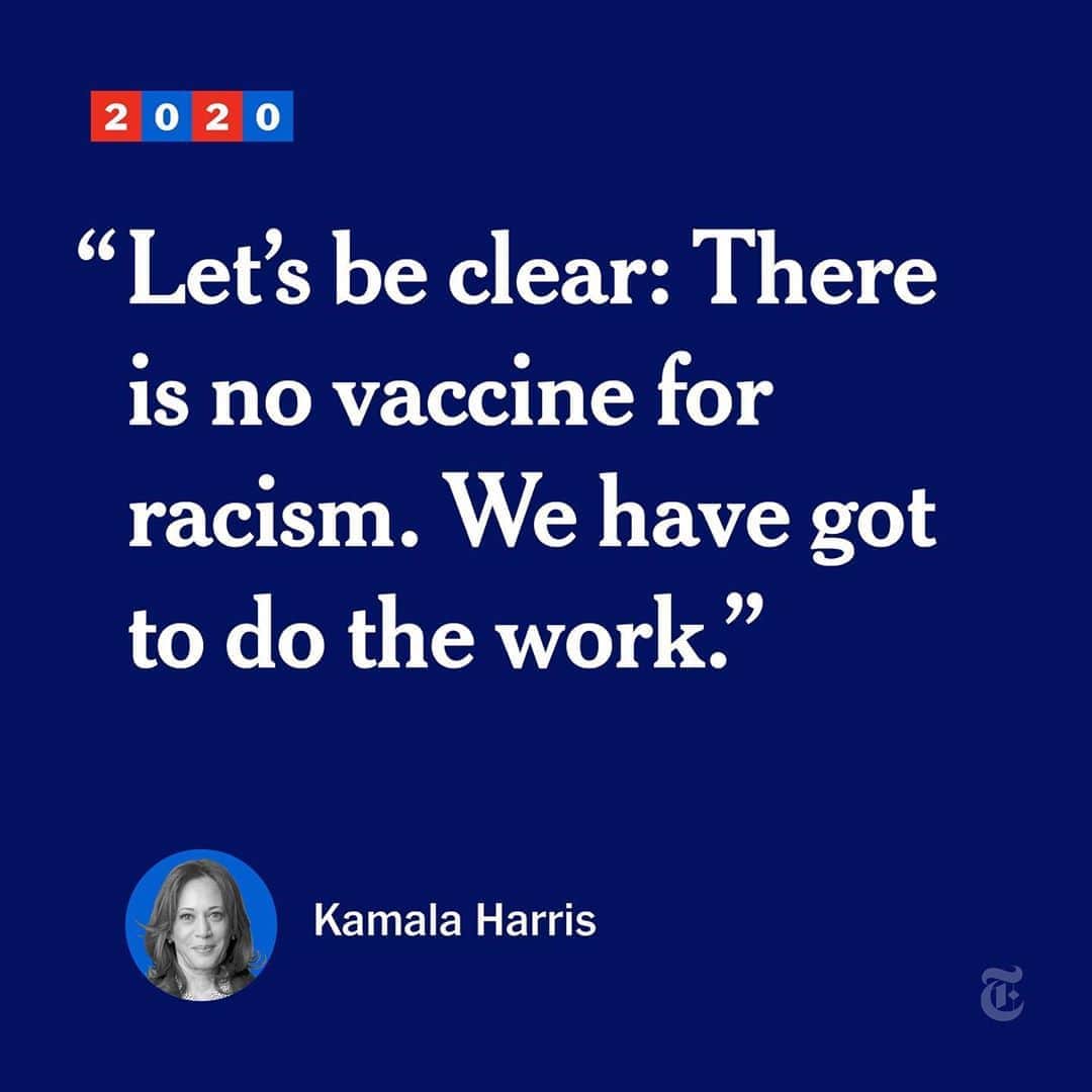 ニューヨーク・タイムズさんのインスタグラム写真 - (ニューヨーク・タイムズInstagram)「Democrats formally nominated Senator Kamala Harris for the vice presidency on Wednesday night, placing a woman of color on a major party ticket for the first time and showcasing the diversity of race and gender they believe will energize their coalition to defeat President Trump in the fall.  “We’re at an inflection point,” Harris said as she formally accepted the nomination. “The constant chaos leaves us adrift. The incompetence makes us feel afraid. The callousness makes us feel alone.”  Former President Barack Obama delivered possibly the most comprehensive denunciation of one president by another in the country’s history.   “This administration has shown it will tear our democracy down if that’s what it takes to win,” Obama said.  A day after nominating @joebiden, Democrats tried to make the case that while Biden would be one kind of change agent — a repudiation of Trumpism — Harris would help steer the party in new directions and reflect a changing America.  Speeches by @barackobama, former Secretary of State @hillaryclinton, Senator @elizabethwarren and @speakerpelosi were intended to underscore the history-making moment of Harris’s nomination, highlighting her uniquely American biography: A child of immigrants and a graduate of a historically Black university, she is one of the few women of color elected to the United States Senate.  Tap the link in our bio to read a recap of the third night of the party’s national convention.」8月20日 23時58分 - nytimes
