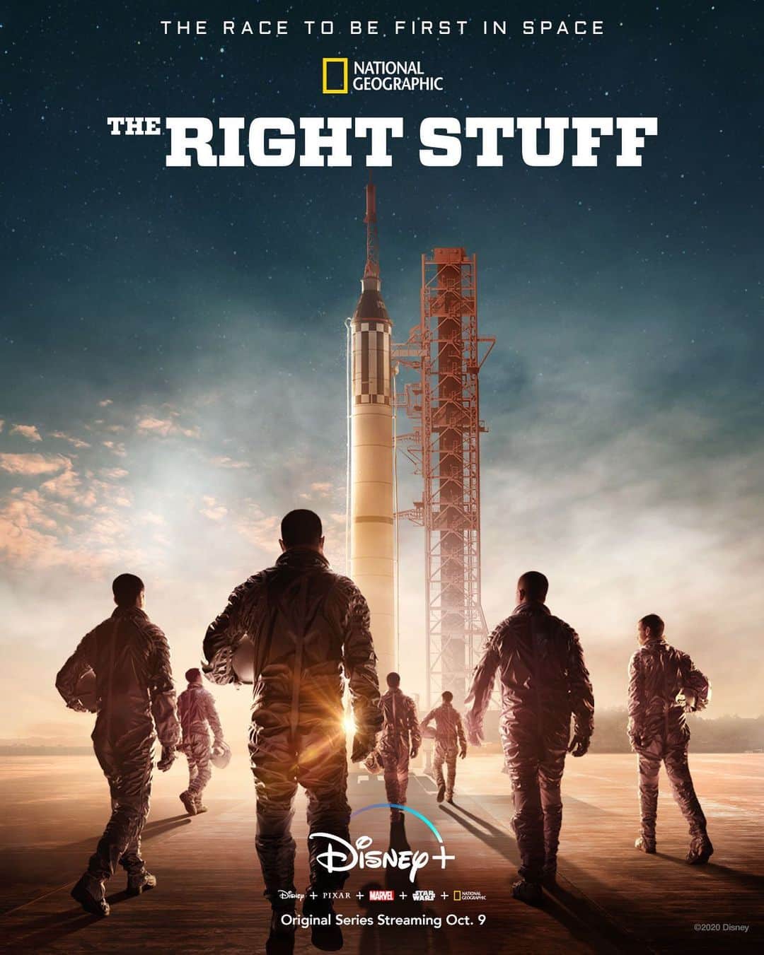 パトリック・J・アダムスのインスタグラム：「Come along for the ride. Oct 9 @natgeo @disneyplus. #therightstuffseries #disneyplus」