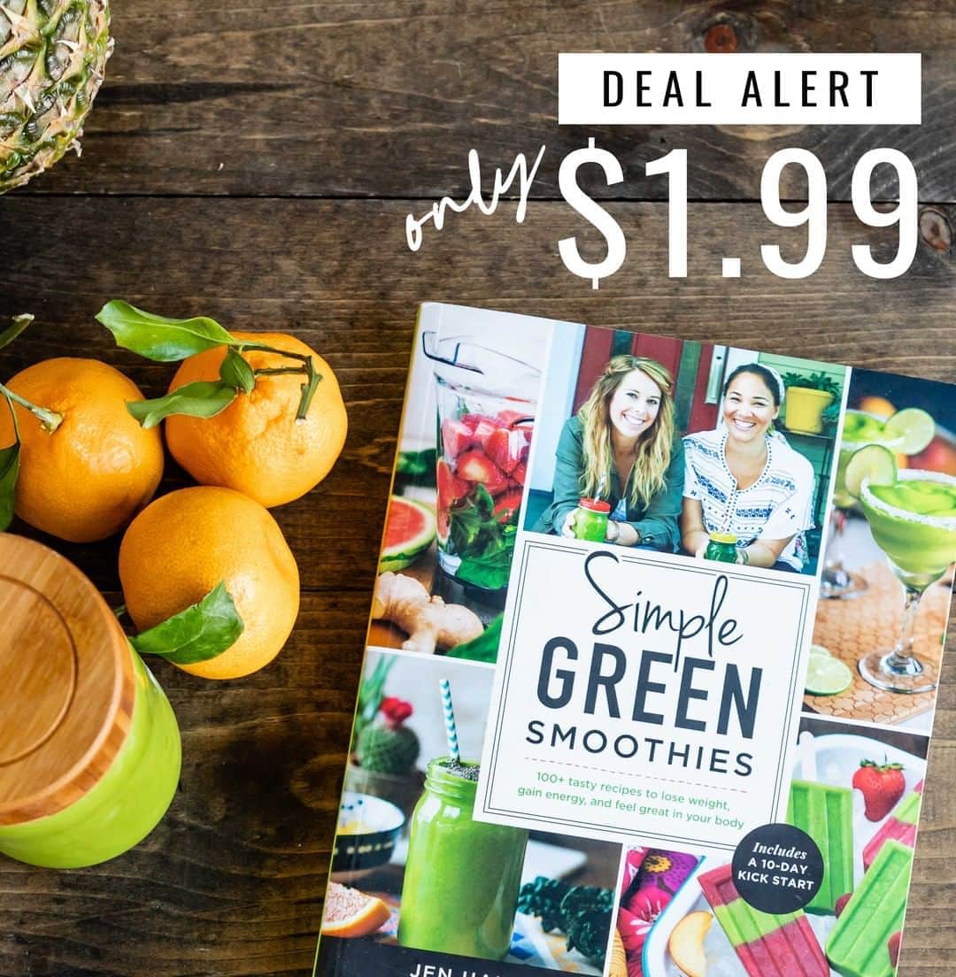 Simple Green Smoothiesさんのインスタグラム写真 - (Simple Green SmoothiesInstagram)「DEAL ALERT!! Get the eBook of Simple Green Smoothies for only $1.99 on @amazon! ⁠ ⁠ Enjoy 100+ delicious recipes that address everything from glowing skin to kid-friendly options to energy boosting recipes. I believe these healthy green smoothie recipes will make your tastebuds want to do the happy dance!⁠ ⁠ https://sgs.to/book-deal」8月21日 1時02分 - simplegreensmoothies