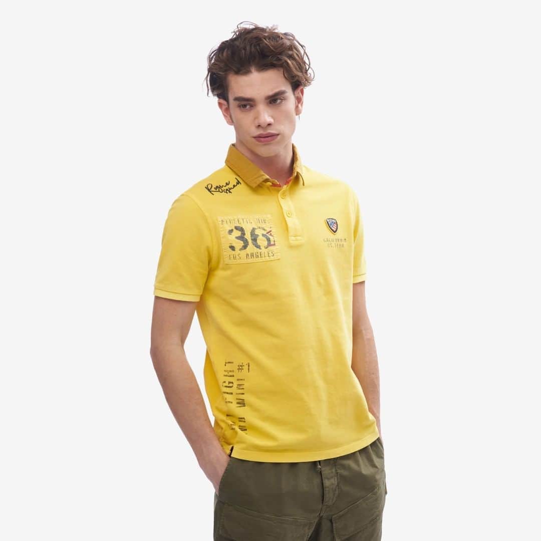 のインスタグラム：「Polo shirt combines sportiness and elegance #Blauer #Blauerusa #SpringSummer2020 #Shirt」