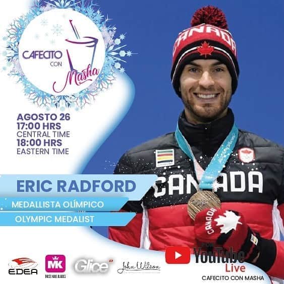 エリック・ラドフォードのインスタグラム：「Join me next week for a live chat with @cafecitoconmasha !!   #figureskating #figureskater #edeaskates」