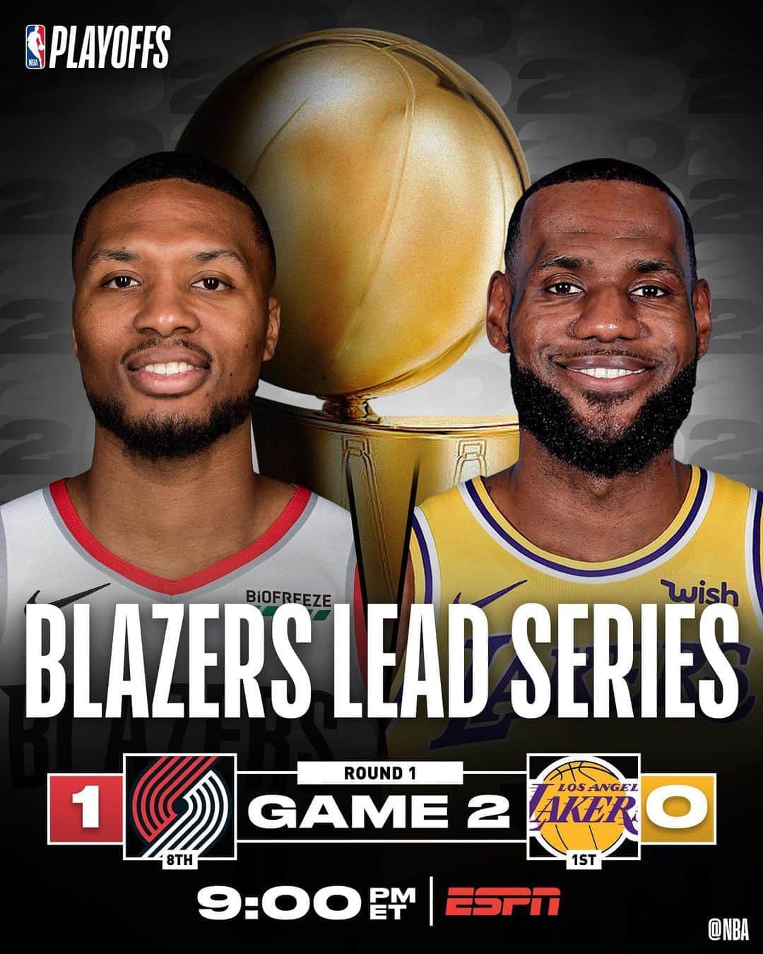 NBAさんのインスタグラム写真 - (NBAInstagram)「@damianlillard & the @trailblazers took over late in Game 1... what will happen tonight in Game 2??  🏀: Game 2 (POR 1-0) ⏰: 9:00pm/et 📺: ESPN」8月21日 6時41分 - nba