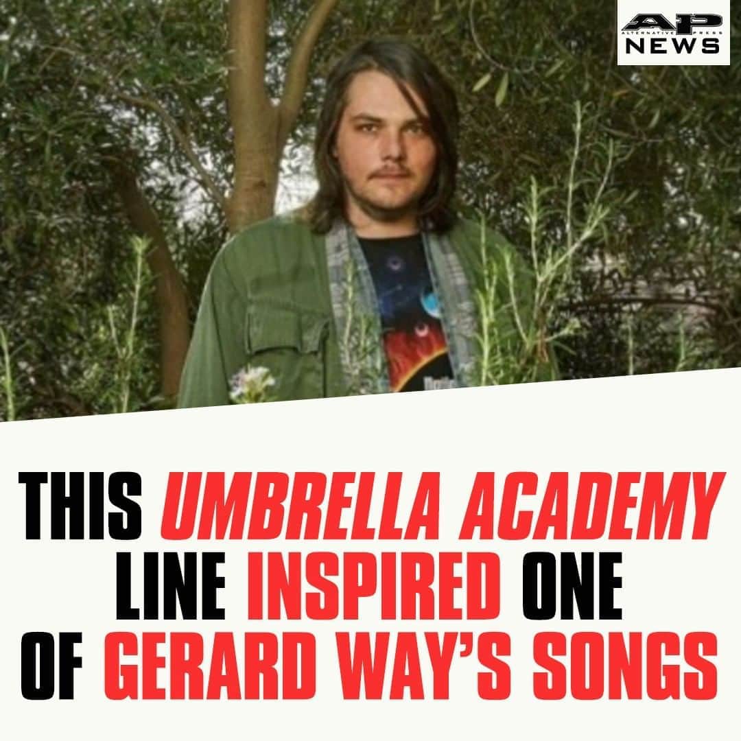Alternative Pressさんのインスタグラム写真 - (Alternative PressInstagram)「@gerardway was so inspired by this iconic line in ‘The @UmbrellaAcad' season 1 that it influenced the writing for his song “Here Comes The End"⁠ LINK IN BIO⁠ .⁠ .⁠ .⁠ #gerardway #herecomestheend #theumbrellaacademy #umbrellaacademy #theumbrellaacademynetflix #umbrellaacademynetflix #theumbrellaacademyseason1  #umbrellaacademyseason1 #theumbrellaacademygabrielba #theumbrellaacademygerardway #netflix #altpress #alternativepress」8月21日 7時01分 - altpress