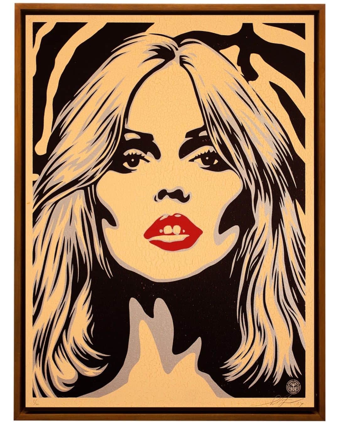 Shepard Faireyのインスタグラム：「I’m excited to have my art, "Debbie Harry Zebra Skin," on view at @gabbagallery and @adoptthearts’ 3rd annual REMIX: The Art of Music! This year’s show is virtual, and you can check it out now through the link in my bio.⁠ ⁠ Remix: The Art of Music is a music-themed exhibition, where artists from around the world are invited to create visual artworks using music as their inspiration. A portion of each sale will be donated to Adopt the Arts, an organization which supports arts education programs in local elementary schools. As always, thanks for caring!⁠ -Shepard」