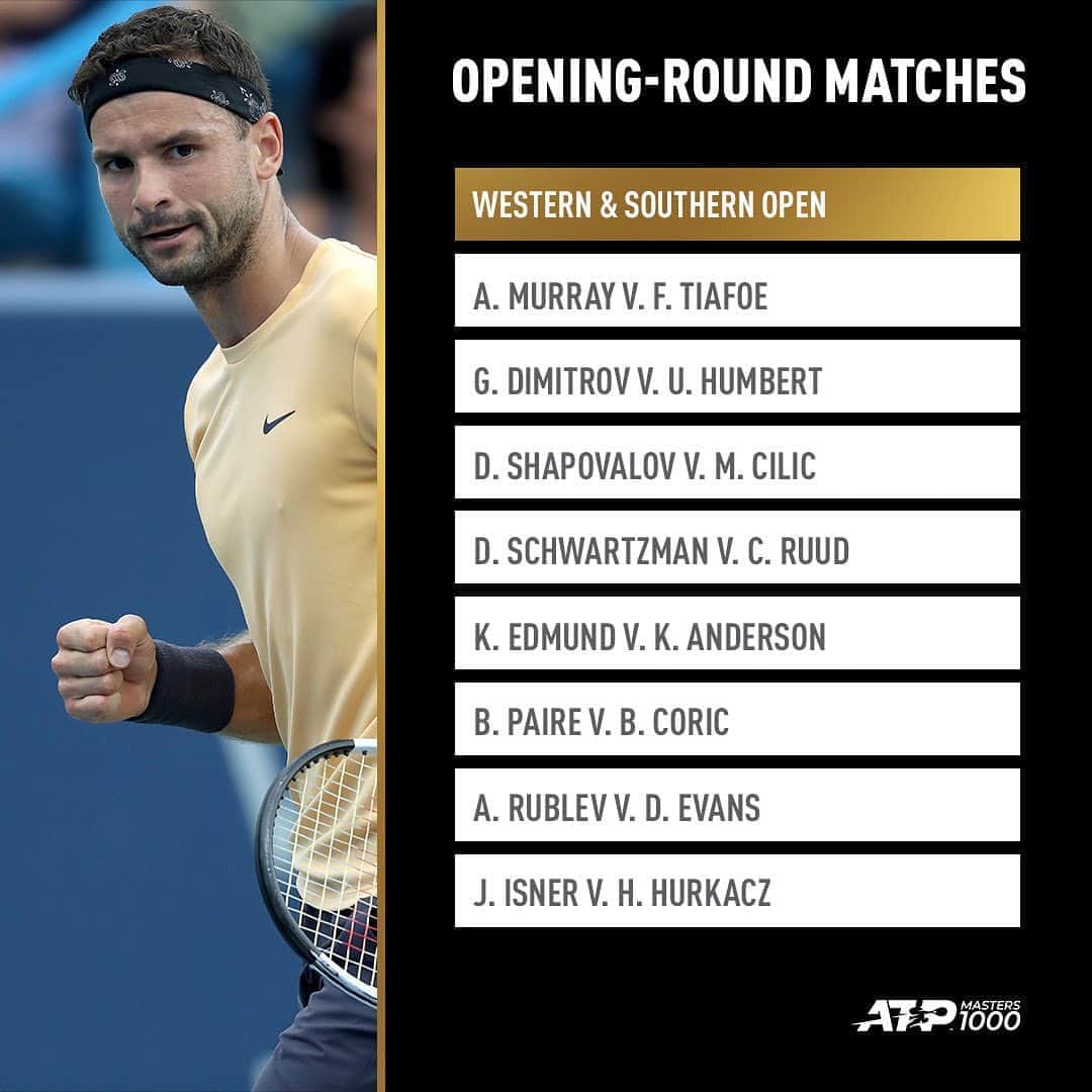 ATP World Tourさんのインスタグラム写真 - (ATP World TourInstagram)「Get the popcorn ready! 🍿 Which first-round @cincytennis clashes are you most excited to watch?」8月21日 7時48分 - atptour